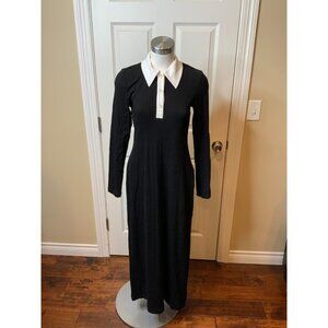 Rosetta Getty Black Long Polo T-Shirt Dress NWT $750, Size M